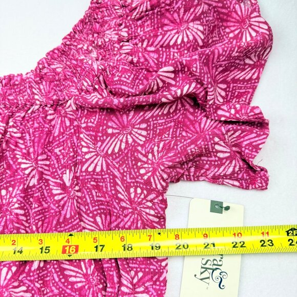 Terra & Sky Women's Off Shoulder Batik Geometric Print Maxi Dress Size 1X NWT - Picture 10 of 12